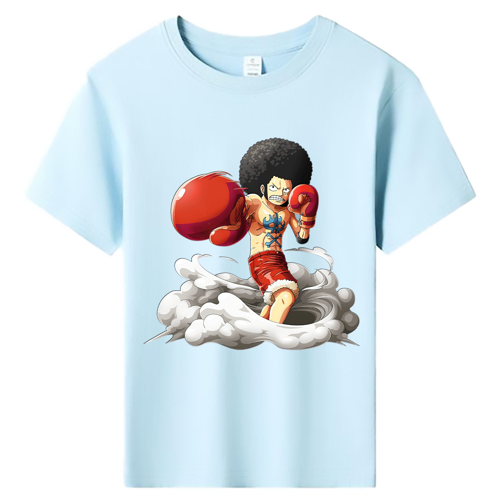 ワンピース モンキー・D・ルフィ ONE PIECE Monkey D. Luffy 綿100％キッズTシャツ（フロントプリント）